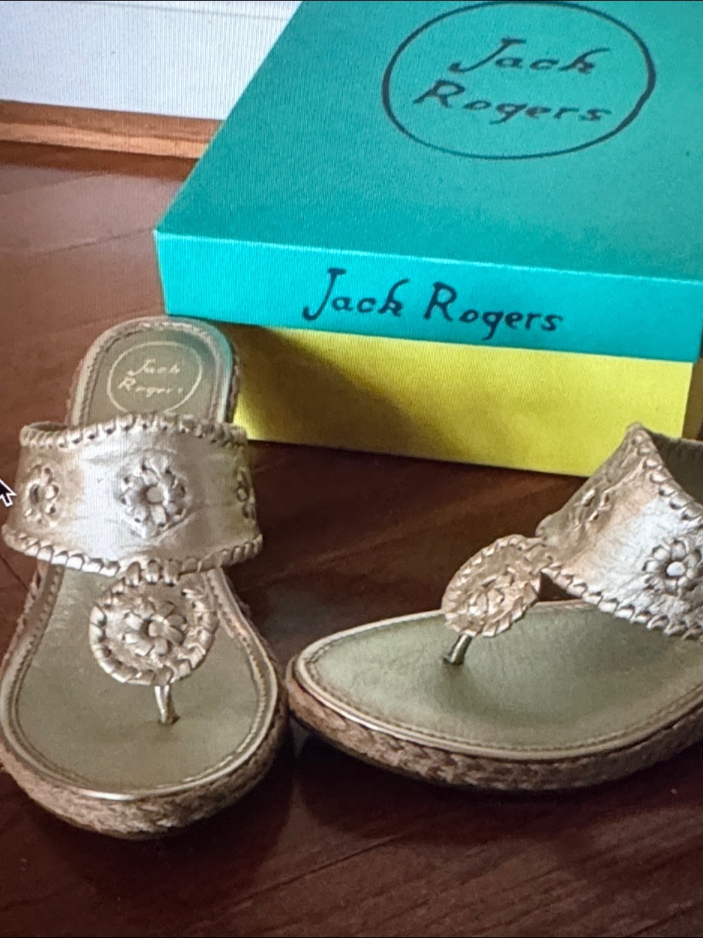 Jack Rogers wedge espadrille sandals 7 Marbella mid